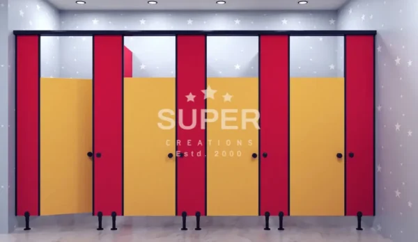Star Kids Series-themed Washroom partitions for school bathrooms