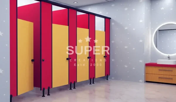 Star Kids Series-themed Washroom partitions for school bathrooms