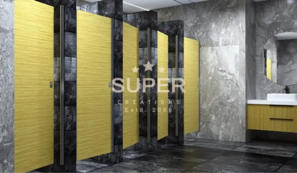 Nylon toilet cubicle partitions in Restroom series