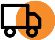 Super Creations delivery icon representing fast and reliable restroom cubicle shipping across India